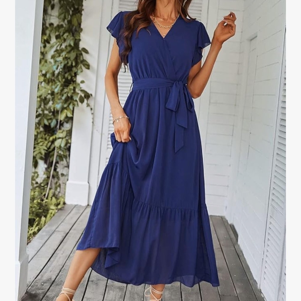 Elegant Navy Maxi Dress